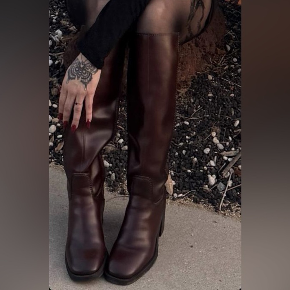 Zodiac Cindy Dark Brown Leather Boots (WIDE CALF)
